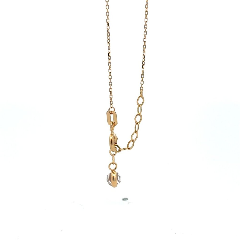 18K Gold Bracelet Flower Beads Charm 7 inches plus one inch Extension 1.50 grams - Picture 9 of 10